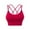 Red, variant on Bxsruta Cross Back Sport Bras Padded Strappy Criss Cross Cropped Bras for Yoga Workout Fitness Low Impact Black M