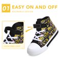 thumbnail image 6 of FUNCOO PLUS Toddler Kids Light Up Sneakers Boys High Top Canvas Shoes, Size 1, 6 of 7