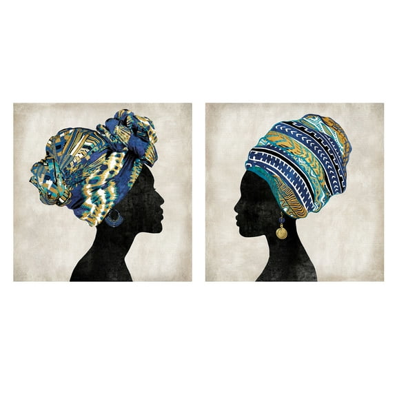 Gele I, II by Mark Chandon African American Woman Canvas Art Set of 2