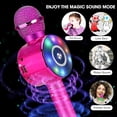 thumbnail image 5 of 4-in-1 Bluetooth Karaoke Microphone for Boys and Girls, with LED Lights, Wireless, Compatible with Android and iOS, for Adults, Home, Karaoke, Parties, Rose Gold Color., 5 of 5