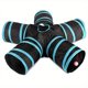 thumbnail image 1 of Pet Tunnel Collapsible Tube Toy Tunnel, Pet Cats Kitten 5-Way Foldable Tunnel Tube Hanging Bell Ball, 1 of 4
