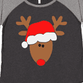 thumbnail image 4 of Inktastic Christmas Cute Reindeer in Santa Hat Women's Plus Size T-Shirt, 4 of 5
