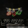 thumbnail image 3 of Glowneon Christmas Stockings Neon Sign, Merry Christmas LED Sign, Christmas Stockings LED Light, 3 of 5