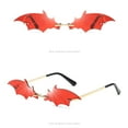 thumbnail image 2 of Weikingp Sunglasses Womens Funny Bat Shape Retro Sunglasses Glasses Eyewear Shades Vintage Irregular Unisex Sunglasses Men Womens Sunglasses (Clearance) Multicolor4 PC, 2 of 2