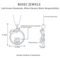 thumbnail image 4 of Rosec Jewels Lab Created Diamond Circle Necklace (1 Ct, 6 MM, EF-VS Grade, with Chain) - Ready to Gift, 18K White Gold, 4 of 6