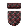 thumbnail image 5 of HELLHERO Red Rose Spider Web Black Polyester Fabric Toilet Seat Cover & Washable and Reusable Toilet Seat Lid Cover & Elastic Edge for Household Adjustable, 5 of 8