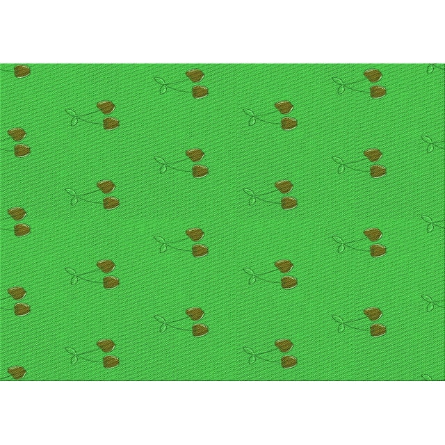 Ahgly Company Indoor Rectangle Patterned Lime Green Area Rugs, 8' x 12'