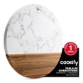 thumbnail image 1 of Tabla Circular de Madera y Mármol COOKIFY.Bandeja para Charcutería, Quesos, Carnes Frías y Botanas, 1 of 6