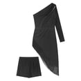 thumbnail image 5 of inhzoy Women's Fringe Latin Tango Salsa Dance Dress Ballroom Dance Dresses with Shorts Black XL, 5 of 7