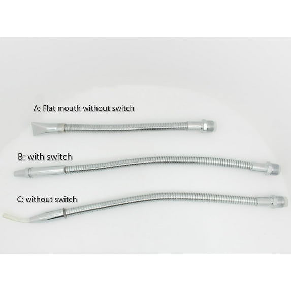 1/4" 3/8" 1/2" Metal Flat Nozzle Flexible Round Nozzle Water Oil Coolant Pipe Hose 700mm to 1000mm Lathe Switch