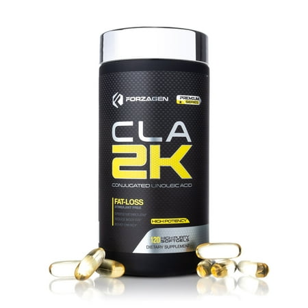 Forzagen Maximum Strength CLA 2K - Conjugated Linoleic Acid | 2000 MG | Gluten Free Natural Weight Loss Fat Burner and Muscle Builder for Men and Women (120 softgel caps).