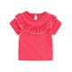 thumbnail image 1 of Gibobby Blusa Niñas Tops Niñas Camiseta Ocio Manga corta Sólido Niños Falbala Ropa Niñas Tops （Rosa， 7-8 Años), 1 of 5
