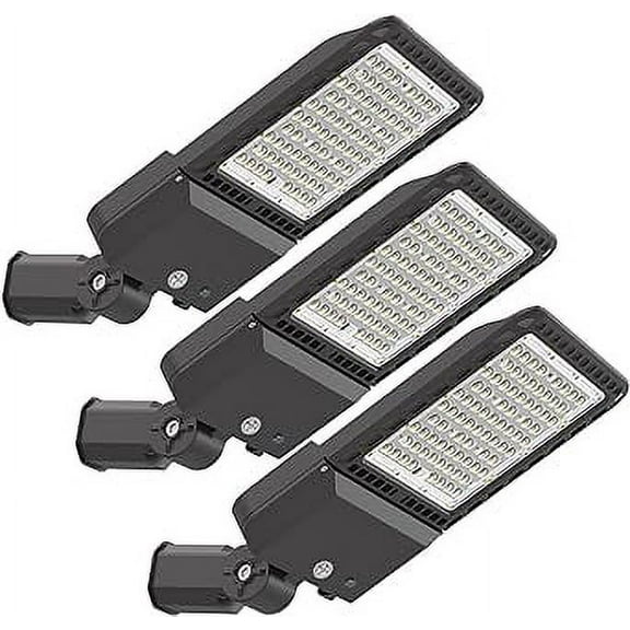 3 Pack 200W LED Parking Lot Light with Photocell Dusk to Dawn 28000LM 5000k White LED Shoebox Light IP65 ETL Listed