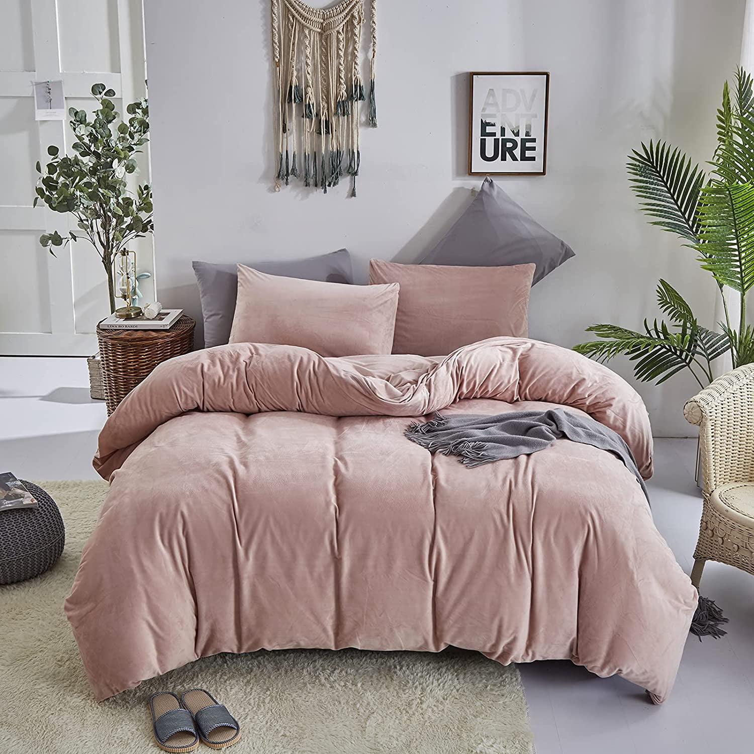 fuzzy red comforter