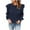 Navy, variant on Utoimkio Women's Crewneck Sweaters Cable Knit Long Sleeve Ruffled Pullover Sweaters Fall Loose Fit Pullover Tops for Women