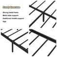 thumbnail image 6 of Bellemave Modern Industrial Queen Size Platform Bed with Storage Headboard and Charging Station Metal Bed Frame with Wooden Headboard and Footboard, No Box Spring Needed, Black and Brown, 6 of 10