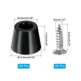 thumbnail image 2 of Pies de tabla de cortar Uxcell, pies de goma antideslizantes con tornillos 0.53"Wx0.44"H, 2 of 6