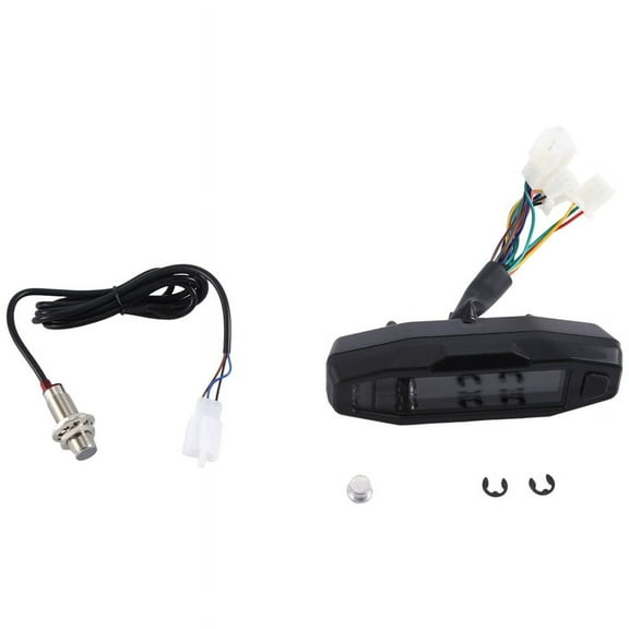 Universal Motorcycle Speedometer Tachometer Oil Gauge HD Screen Digital Meters Instrument Cluster Turn Signal Light(B)