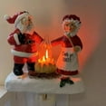 thumbnail image 6 of Santa Claus & Mrs. Claus Christmas Campfire Flickering NightLight,Cute Swivel Plug-in Figurine Lamp for Holiday Decor, Indoor. Campfire Night Light with Flicker Bulb,Figurine Light, 6 of 7