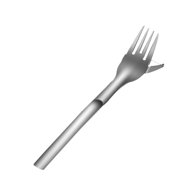 Injueey Tenedor de acero inoxidable fácil de limpiar para vajilla de cocina, lo que lo hace muy conveniente para servir frutas con tenedor. Es Mostrada Tenedor de fruta 2