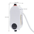 thumbnail image 2 of Miumaeov Hot Water Heater 110V 3500W Mini Electric Tankless Instant Hot Water Heater with Digital Display for Home Kitchen Bathroom 4.6*2.8*6.3 inches, 2 of 15