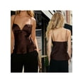 thumbnail image 2 of Camisola de mujer, top sin mangas, escote bajo en la espalda, chaleco liso de verano para fiestas y discotecas., 2 of 8