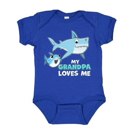 

Inktastic My Grandpa Loves Me with Cute Sharks Boys or Girls Baby Bodysuit