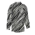 thumbnail image 2 of GUESS Blouse à Carreaux pour Femmes, Noire, Petite, 2 of 2