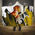 thumbnail image 2 of Zenitsu - Demon Slayer Hooded Blanket Anime Style Ts04, 2 of 5
