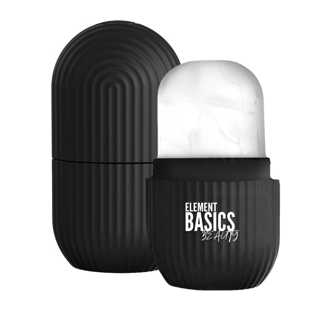 Molde de Hielo para La Cara Y ojos ELEMENT RESOURCES Rodillo de Hielo Facial negro
