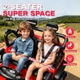 thumbnail image 4 of 24V 2 Seater Ride on Toys for Kids, Powered Ride on Car with Remote Control, 4 Wheel Suspension, Bluetooth, Music, LED, Dual 200W Motors, Soft Start, Electric Car for Big Kids Girls Boys 3-8, Red, 4 of 9