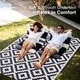 thumbnail image 5 of Smiry Outdoor Rug 5x8, Waterproof Reversible Plastic Outdoor Mat, Indoor Outdoor Rugs for Patio, RV, Deck, Porch, Black & White, 5 of 7