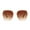Brown, variant on Fashion Women Round Polarized Sunglasses Under $8 Gradient Color Lens UV400 Lightweight Travel Shades with Spring Hinges and Detachable Retainer Cord