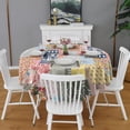 thumbnail image 2 of Pioneer Flower Floral Print Pattern Round Tablecloth 60"x60",Wrinkle Wipeable Table Cloth for Kitchen Dining Room Picnic Patio Party, 2 of 6