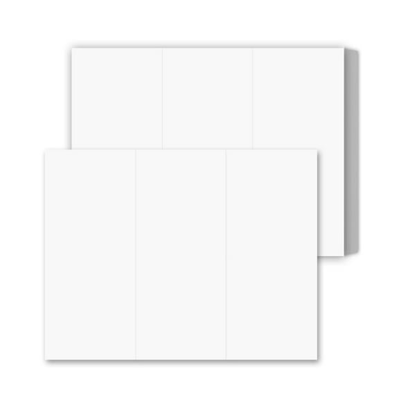 Hamilco White Cardstock Paper 80 lb cover Blank Note Cards 8.5" x 11" with 2 folds Trifold - 100 Pack