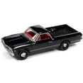 thumbnail image 2 of 1967 Chevrolet El Camino Tuxedo Black with Red Interior Ltd Ed to 11652 pcs 1/64 Diecast Model Car by Johnny Lightning, 2 of 3
