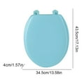 thumbnail image 2 of Round Soft Close Seat Comfortable Seat Soft Lid Decor Supplies (Blue), 2 of 10