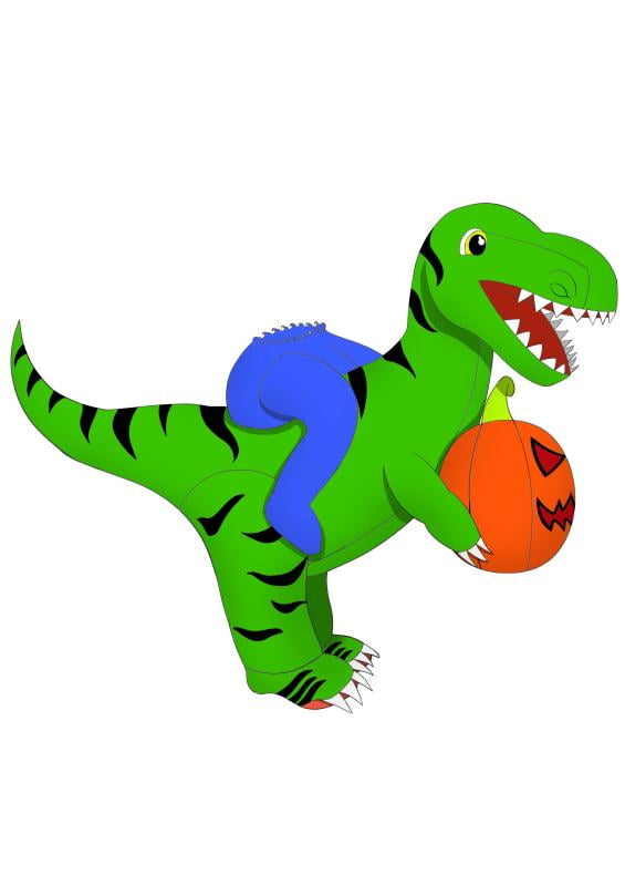 Inflatable Dinosaur Costume Kids Blue, Riding a Dinosaur Blow up