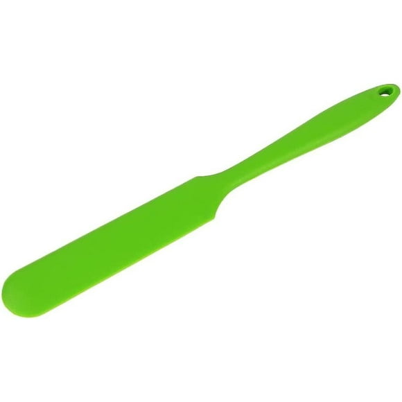 Cake Cream Scraper Mixing Batter Scraper Brush Handle Silicone Baking Tools (green) (1pcs)