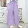 thumbnail image 4 of breaise Girls Wide Leg Pants High Waisted Flowy Palazzo Pants Loose Casual Jogger Trouses, 4 of 7
