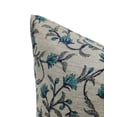 thumbnail image 5 of Fabdivine Thick Linen Hand Block Print Vintage Throw Cushion Cover , 20"X20", Turquoise Blue, 5 of 5