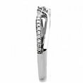 thumbnail image 4 of Womens Silver Rings High polished (no plating) Stainless Steel Ring with AAA Grade CZ in Clear DA156, 4 of 5