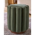 thumbnail image 2 of Better Homes & Gardens Lillian Velvet Tufted Ottoman, Olive, 2 of 6