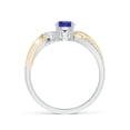 thumbnail image 2 of ANGARA Natural Tanzanite and Diamond Twisted Vine Ring in 14K White & Yellow Gold for Women (Size-5mm) | December Birthstone, Birthday, Anniversary, Jewelry Gift for Women | Natural Tanzanite Ring, 2 of 10