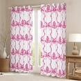 thumbnail image 2 of jejeloiu Vintage Baroque Print Black Out Curtains,Kawaii Bow Knot Curtains Pack of 2 (42x63 Each),White Pink Bedroom Curtains For Kids,Breathable Home Decor, 2 of 6