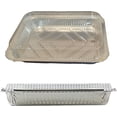 thumbnail image 2 of Heavy Duty 4 LB and 12 x 8 x 1.6 Inch Disposable Aluminum Pans with Lids – 10 Count – Durable Bakeware for Baking, Roasting, Catering, Storage, 2 of 3