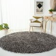 thumbnail image 3 of SAFAVIEH New Orleans Darius Solid Polyester Shag Runner Rug, Platinum/Ivory, 2'3" x 8', 3 of 10