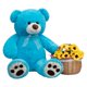 thumbnail image 5 of Oso de peluche HollyHome de 90 cm, color azul lago, para niños, 5 of 7