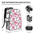 thumbnail image 4 of Sikiie Watercolor Flowers Clear Backpack, Transparent Bookbag for School for Women Men, Capacity Clear Bag for College, Travel, 4 of 7