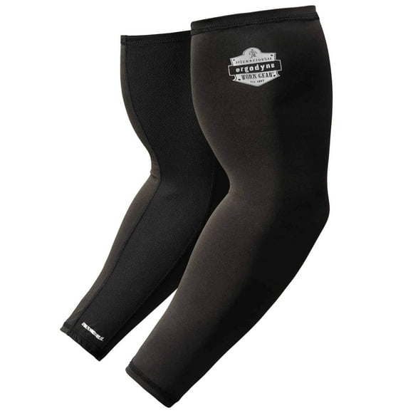 Manguitos Refrescantes Ergodyne Chill Its 6690 con Protección Solar UPF 50+ en Negro